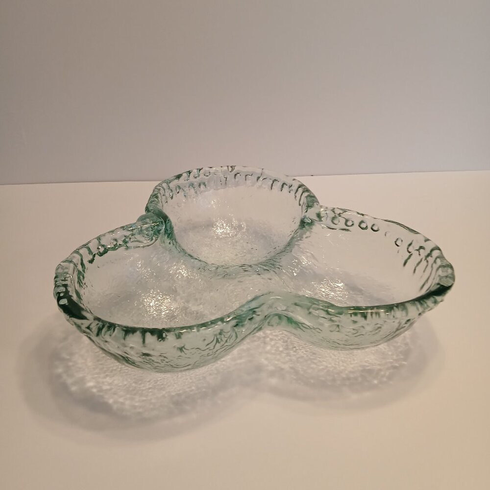 MCM GREEN GLASS DISH
